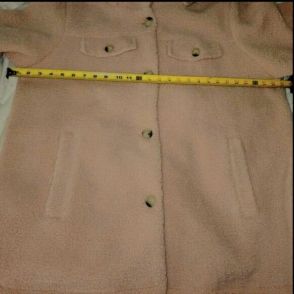 Koolaburra by UGG Shacket 1X Blush Faux Sherpa with Button Off Hood Poly. Lining - Picture 11 of 16
